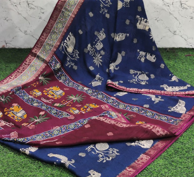 Blue Mysore Crepe 18 I5-14