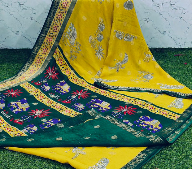 Yellow Mysore Crepe 18 I5-17