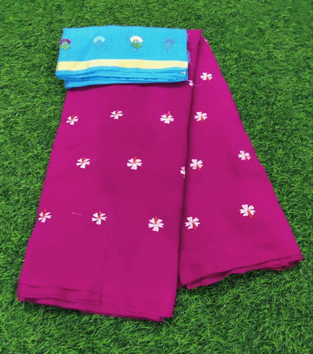 Rani Pink Khadi Cotton 7 C5-11E