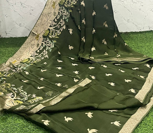 Green Mashru Pattu 23 I5-8