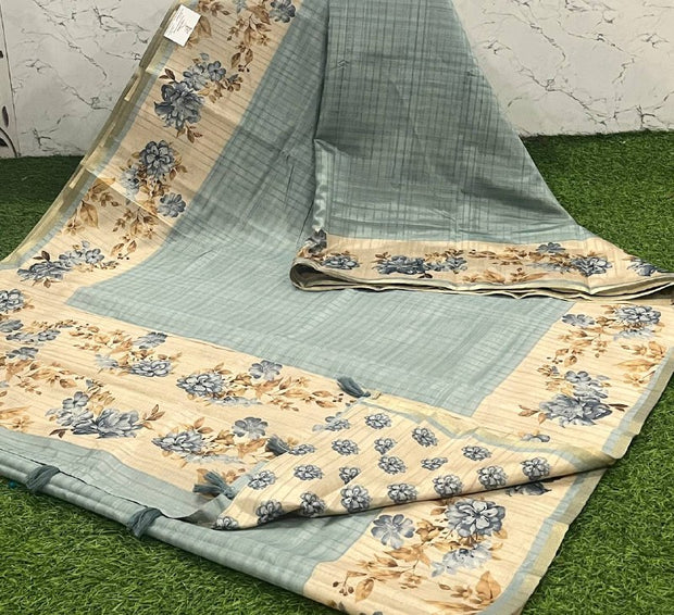 Light Blue Tussar Digital 24 I5-9