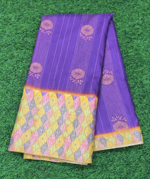 Purple Khadi Pattu 15 C5-5E
