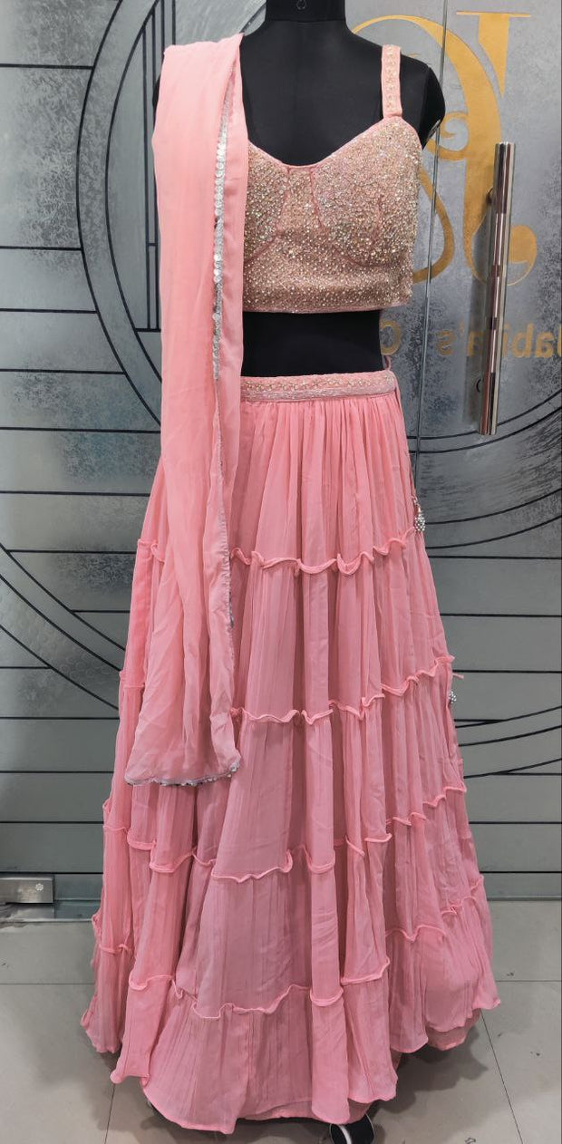 Peach Lehenga Set 27 I5-1E