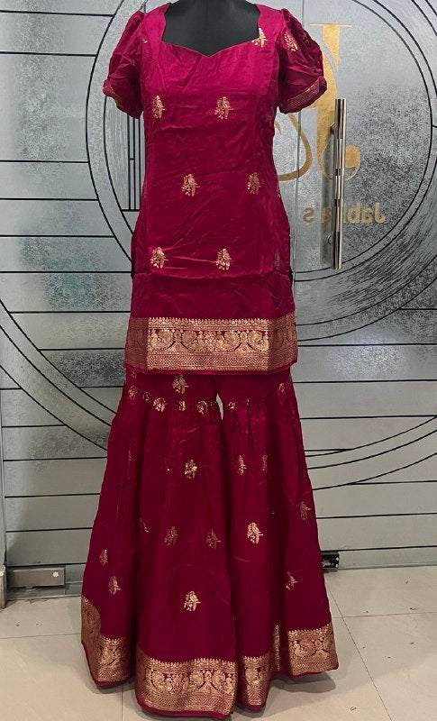 Pink Dola Georgette Sharara Set 26 I5-2E