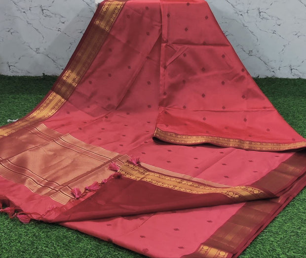 Peach Semi Khadi 23 F5-1