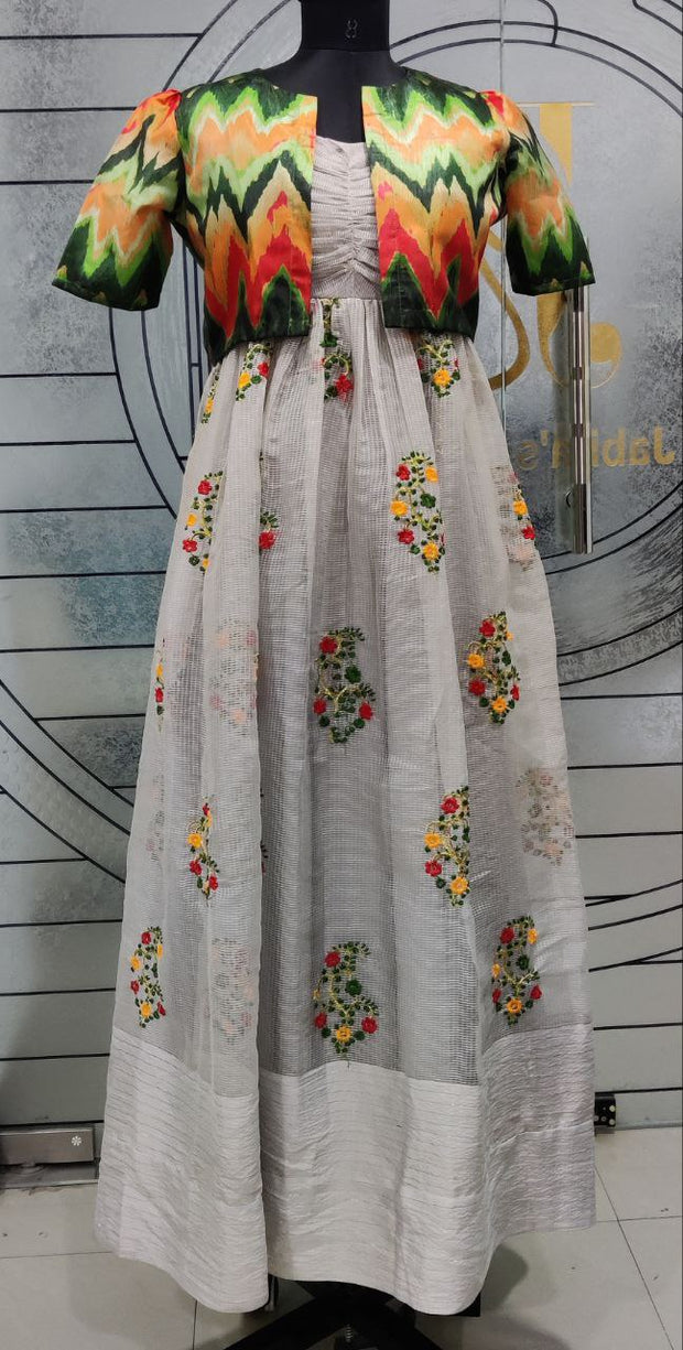 Grey Embroidery Dress 26 I5-9E