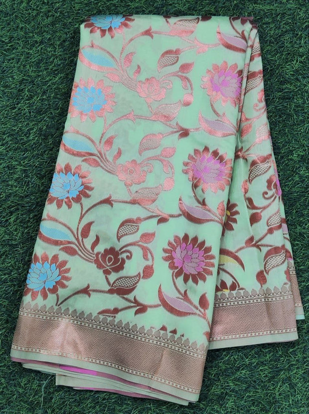 Green Banaras Silk 17 C5-9E