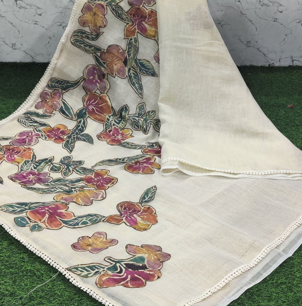 Cream Peach Pure Linen 19 C5-6