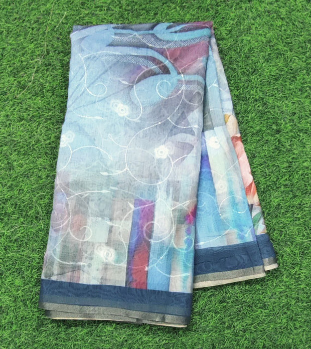 Blue Chanderi Voile 19 C5-11E