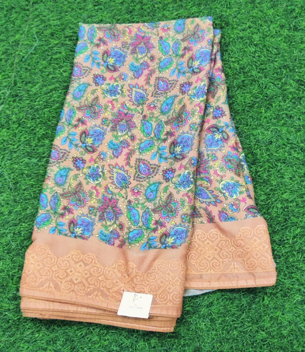 Peach Georgette Kalmkari 19 C5-13E