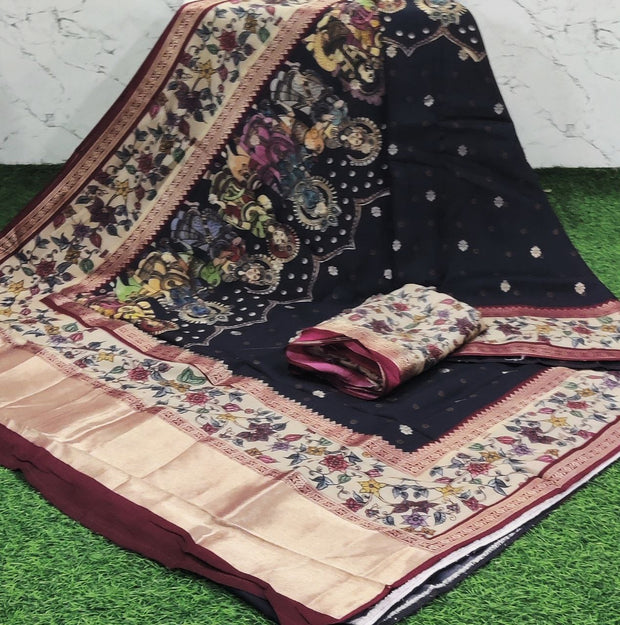 Black Raw Mango Kalamkari 20 C5-1