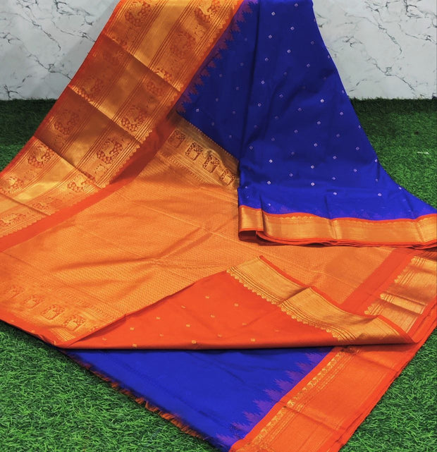 Robin Blue Handloom Gadwal Pattu 21 C5-10