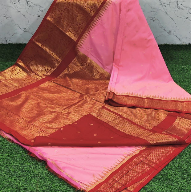 Pink Handloom Gadwal Pattu 21 C5-9