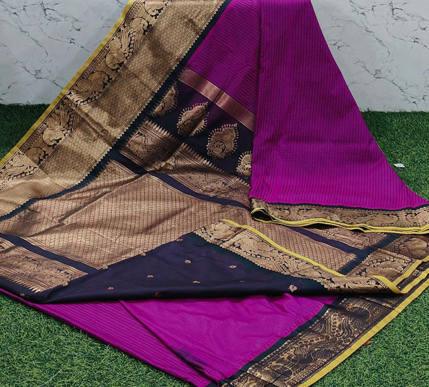 Dark Pink Handloom Gadwal 26 F5-10