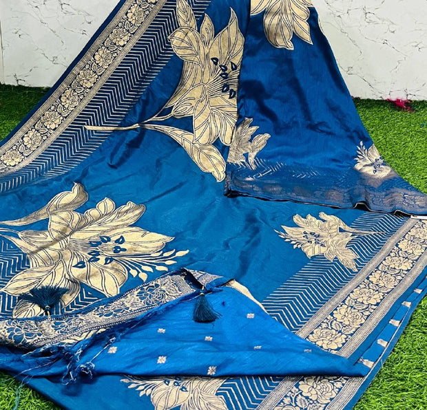 Blue Banaras Pattu 30 I5-6E