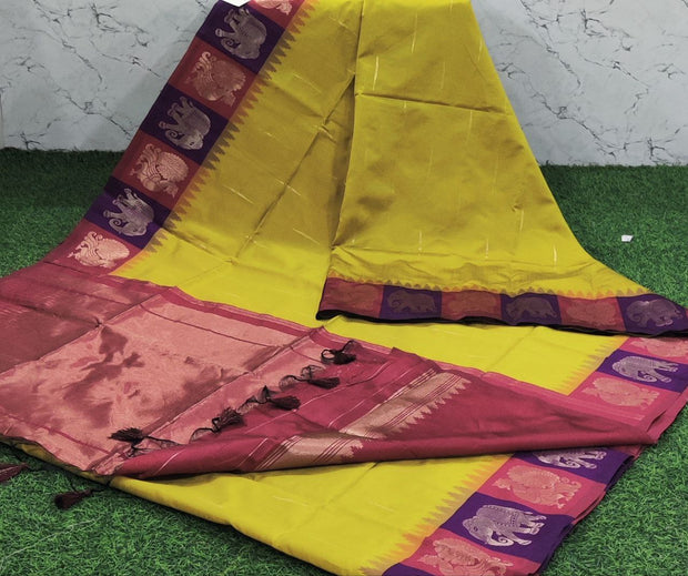 Yellow LW Kanchi Pattu 27 F5-3