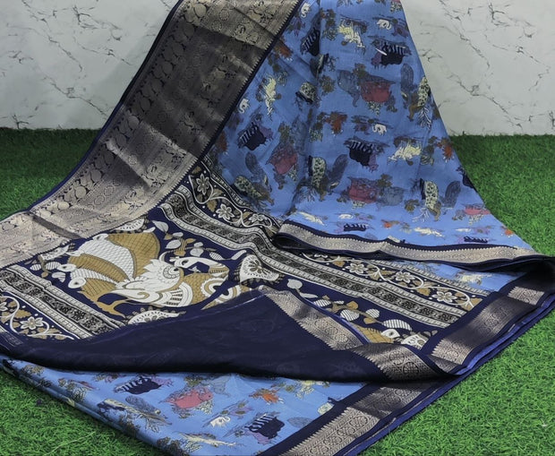 Blue Pichwai Silk Kota 28 F5-3