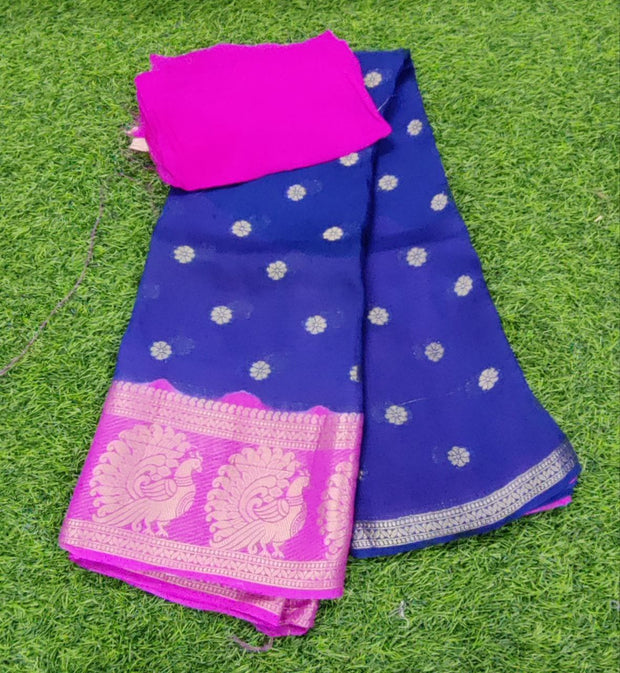 Blue Kadhi Georgette 22 C5-2E