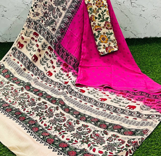 Pink Crepe Georgette 24 C5-14