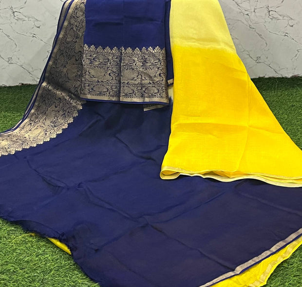 Yellow Kadhi Georgette 24 C5-1