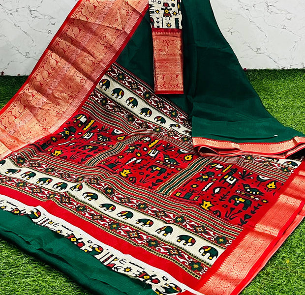 Bottle Green Muslin Kota 5 J5-4