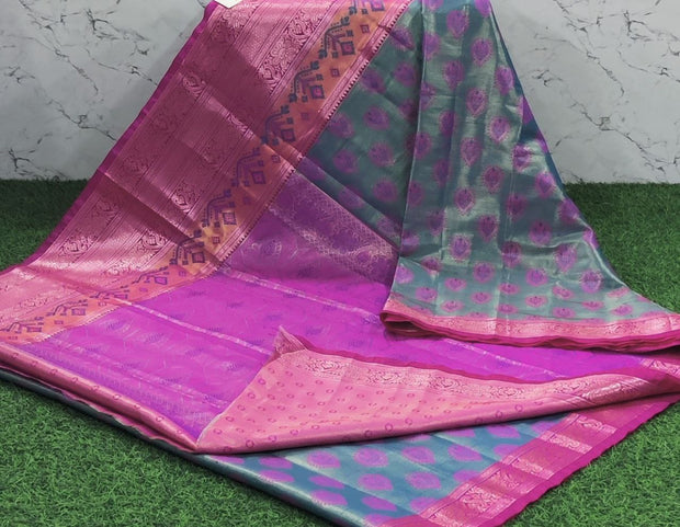 Bluish Green Lw Kanchi Pattu 3 G5-10