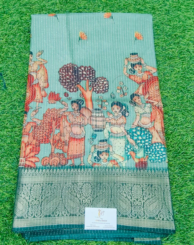 Lux Green Moonga Silk 7 J5-4E