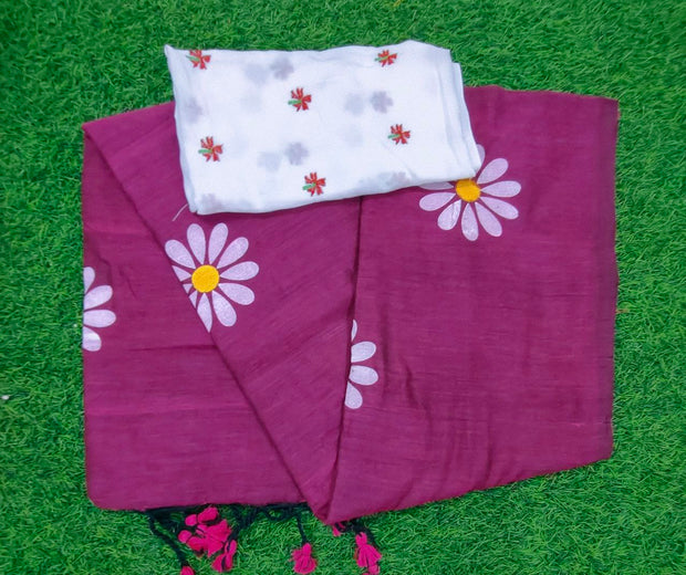 Kempu Handloom Cotton 28 C5-11E