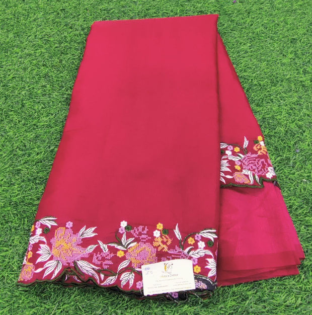 Red Shimmer Georgette 9 J5-1E