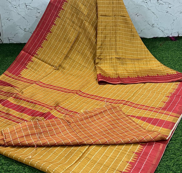 Yellow Khadi Pattu 10 J5-5