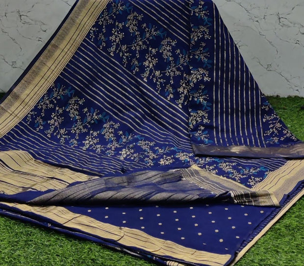Blue Banaras Georgette 6 G5-11