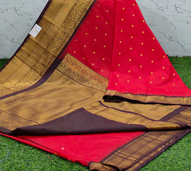 Red Handloom Gadwal 7 G5-13