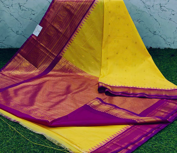 Yellow Handloom Gadwal 7 G5-5
