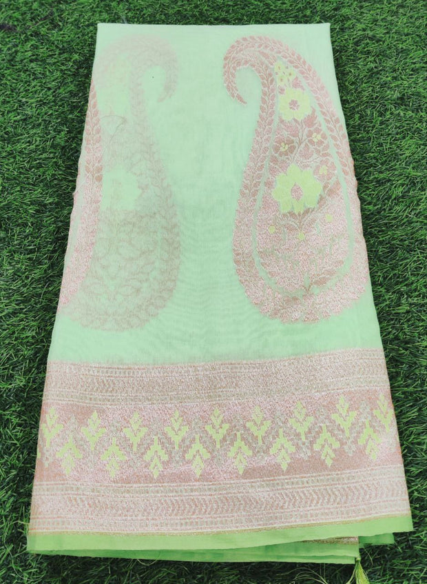 Lux Green Chanderi 11 JE-6E