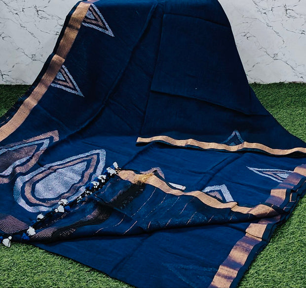 Blue Pure Jamdani 18 J5-7