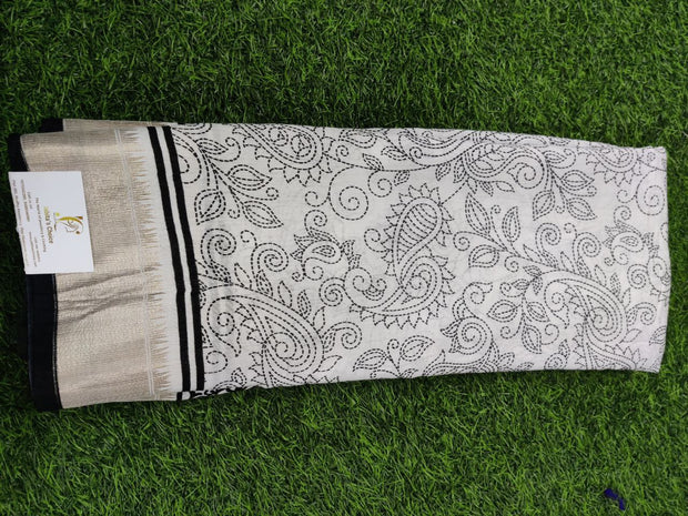 White Black Maheshwari 13 J5-5E