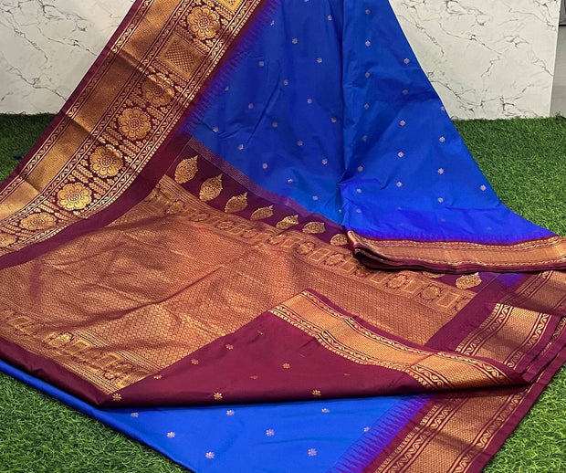 Robin Blue Handloom Gadwal 10 G5-12