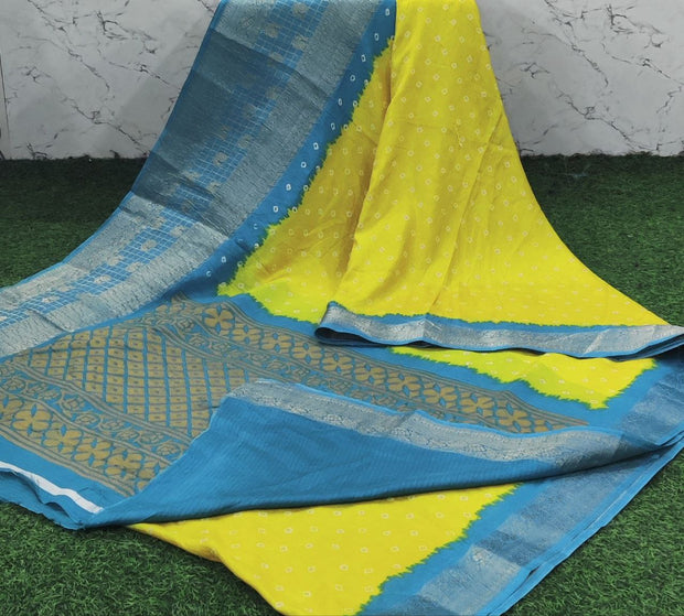 Yellow Crush Bandhini Georgette 11 G5-5
