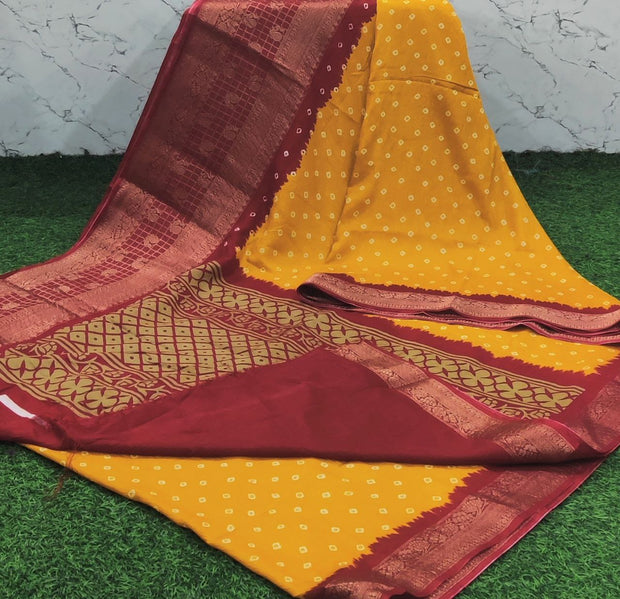 Yellow Crush Bandhini Georgette 11 G5-6