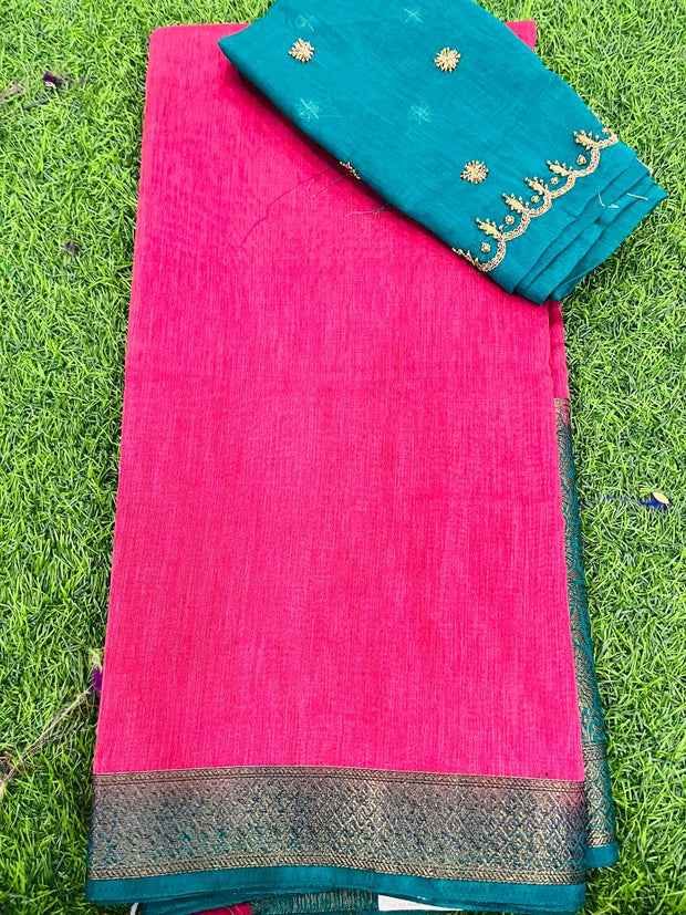 Onion Pink Handloom Work 16 J5-4E