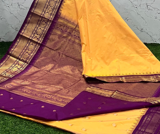 Dark Gandham Handloom Gadwal 12 G5-14