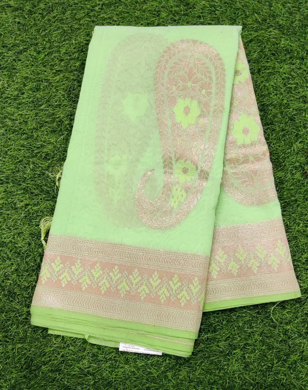 Green Chanderi 9 D5-2E