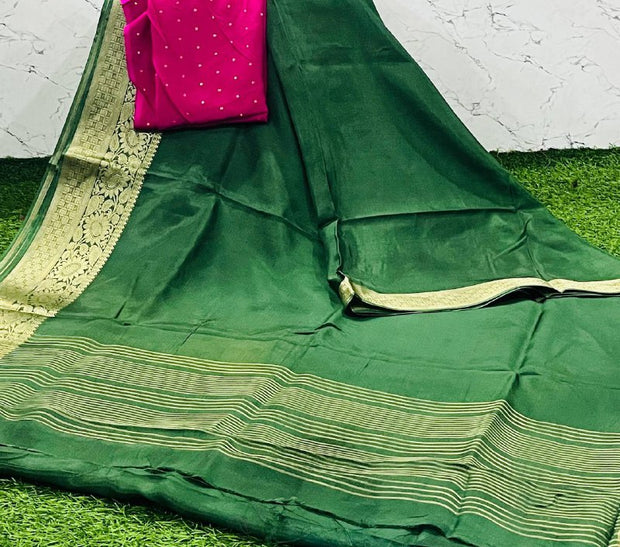 Bottle Green Victorian Silk 7 D5-4