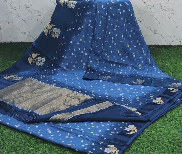 Blue Bandhini Pattu 15 G5-4