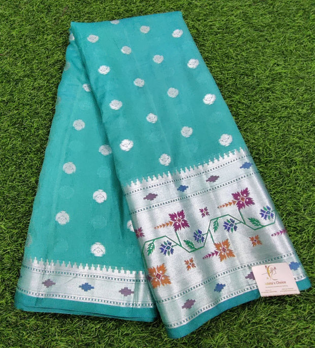 Lux Green Banaras Pattu 21 J5-7E