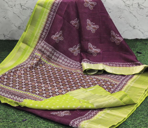 Grape Wine Mysore Crepe 21 J5-11
