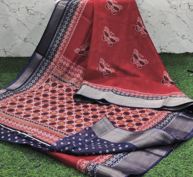 Red Mysore Crepe 21 J5-10