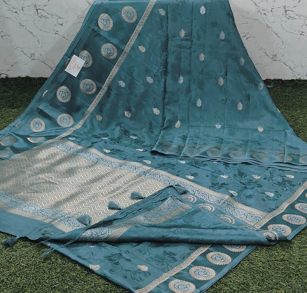Greyish Blue Mango Silk 17 G5-5