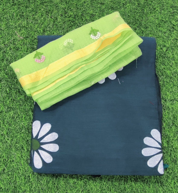 Green Floral Cotton 11 D5-13E