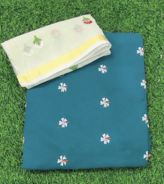 Green Floral Cotton 11 D5-1E